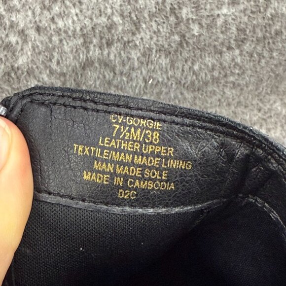 ✅ Womens 7.5M Crown Vintage Ankle Boots Black Suede Leather Booties Side Zipper - Picture 2 of 13